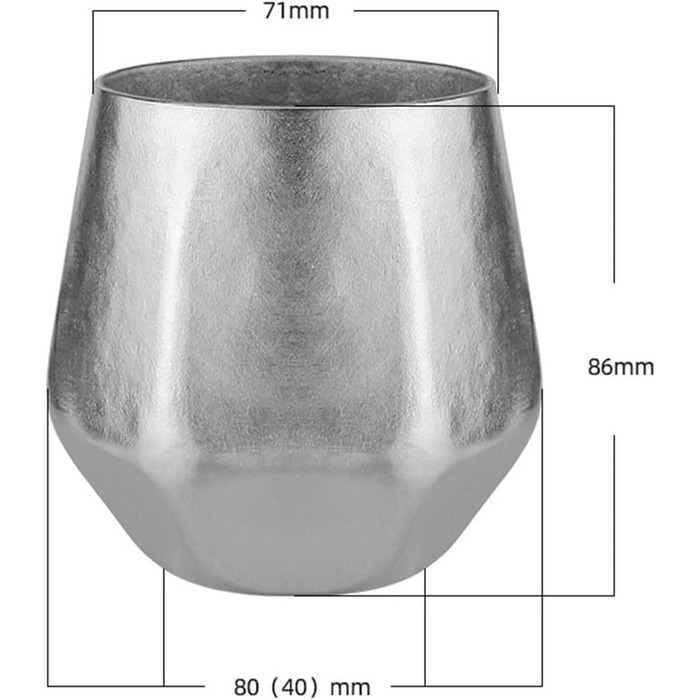 Титанова чашка для пиття з подвійними стінками, 240 мл, ізольована кавова кружка, для кемпінгу та пікніка, срібляста