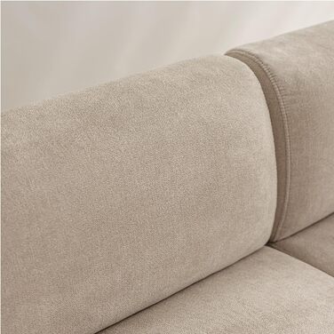 Місний диван, диван 211 см з функцією сну, шеніловий диван з 2 подушками, м&39які меблі для вітальні, спальні (кремовий) кремового кольору, 3-