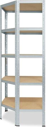 Кутова полиця Посилена оцинкована/металева полиця Настільна полиця 5 полиць кожна, вантажопідйомність 175 кг/Кутова полиця Посилена полиця Кутова полиця, 180x60x30