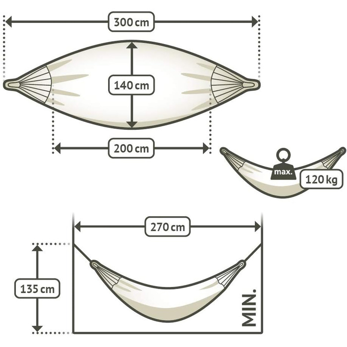 Класичний одномісний гамак з бавовни Single Aqua Blue