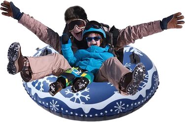Надувні санки для дорослих дітей - JanTeelGO Snow Tube шина снігова шина розсувна шина 120см з ручками, стійка до подряпин, морозо