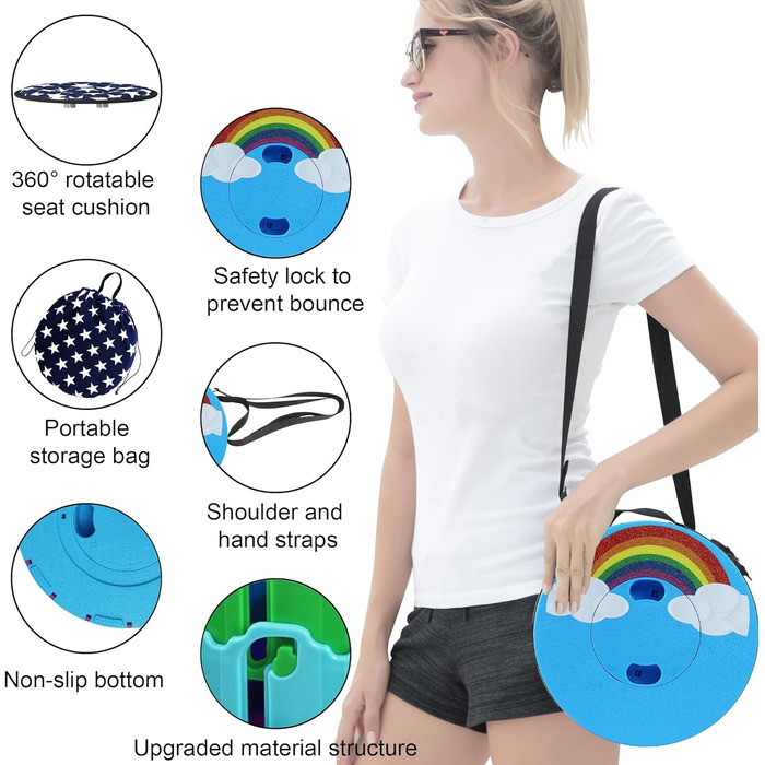 Портативний складаний стілець ALEVMOOM, телескопічний кемпінговий стілець, складний стілець, міні-легкий кемпінговий стілець для кемпінгу на свіжому повітрі, риболовлі, барбекю, критої кухні, вантажопідйомність 600 фунтів (хмара)