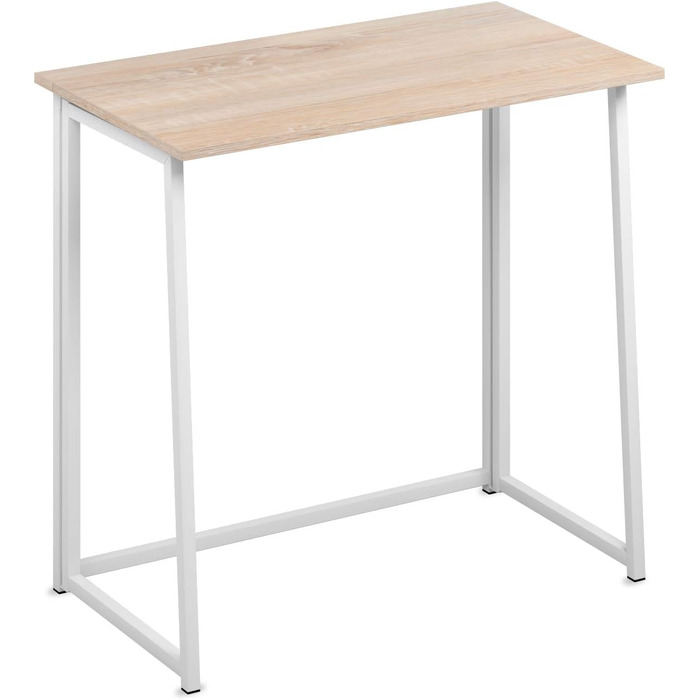 Складаний стіл Dripex, невеликий письмовий стіл, складаний, 80 x 45 см, не потребує складання, комп&39ютерний стіл, компактний стіл для домашнього офісу, кабінету, ПК (дуб)