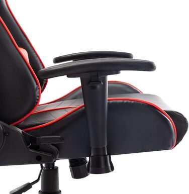 Ігрове крісло, офісне крісло, ігрове крісло, письмове крісло, обертове крісло, чорно-червона штучна шкіра