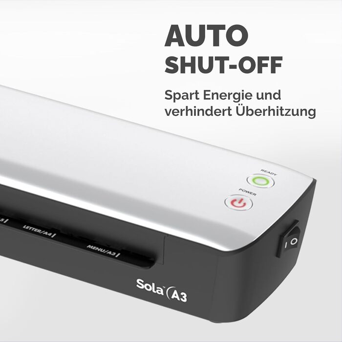 Ламінатор Fellowes Sola A3 для дому та домашнього офісу, для ламінування пакетів товщиною до 125 мікрон, без заїдання, ламінатор для ламінування фотографій, документів, рецептів, карток та багато іншого.