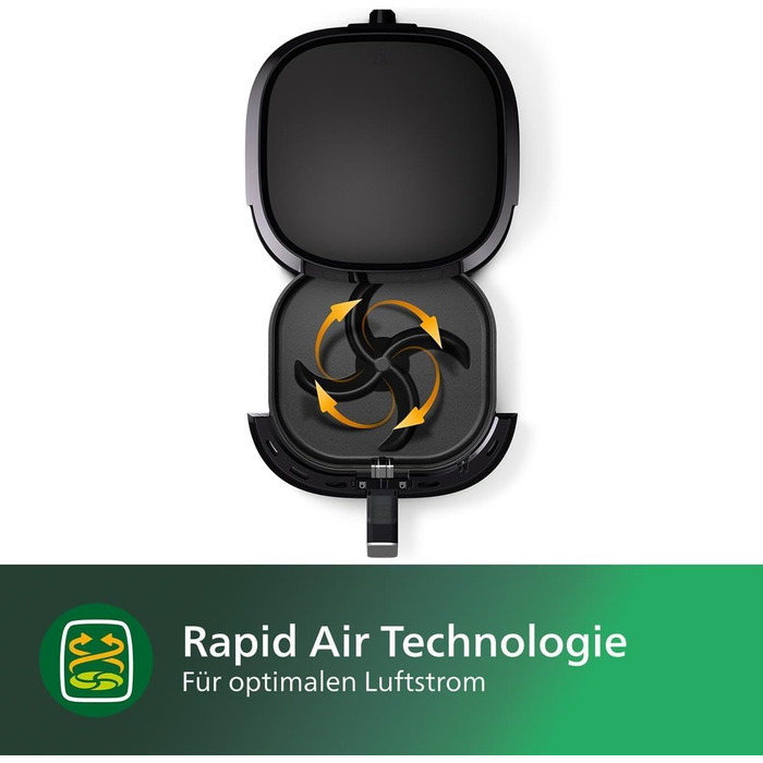 Мультипіч Philips HD9280/90 XL Essential (фритюрниця, 2000 Вт, ємність 1200 г, цифровий дисплей, підключення до Wi-Fi) чорний