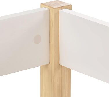 Дитяче ліжко Merax із захистом від падіння, дитяче ліжко для хлопчиків та дівчаток, міцна масивна деревина та дерев&39яна дошка, приліжкове ліжечко з рейковою основою, 90x200 см, біле 90 x 200 см - без шухляди