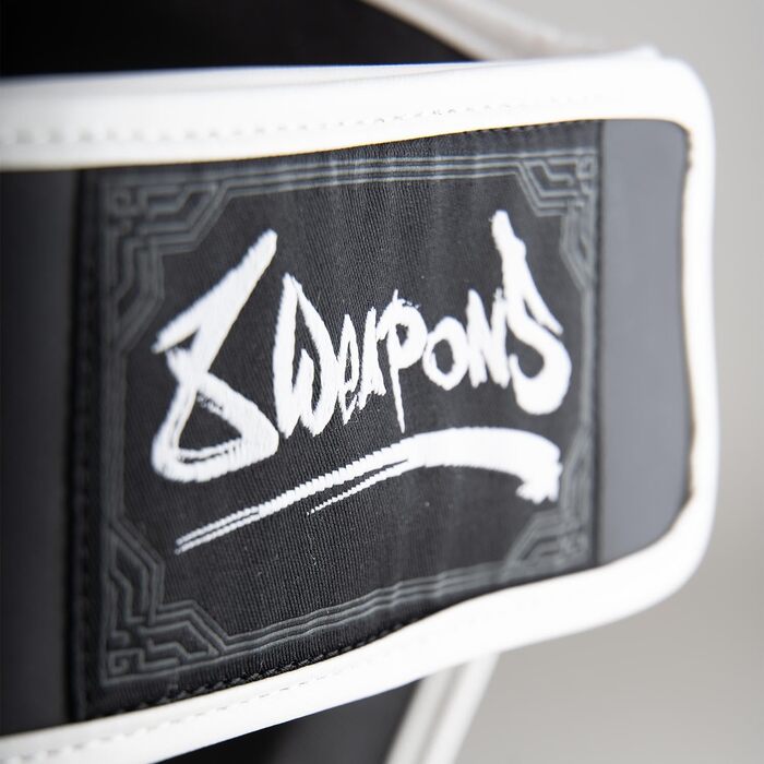 ВИДІВ ЗБРОЇ Щитки для гомілок Sak Yant Big Tiger, матово-чорні, для тренувань та змагань, високоякісна синтетична шкіра, ідеальна амортизація та міцні шви, муай-тай, K1, MMA, карате та кікбоксинг, 8