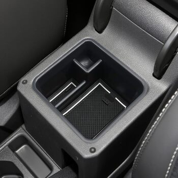 Коробка для зберігання центральної консолі YEE PIN, сумісна з Volkswagen VW T-Cross 2018-2022 2023 Консольний підлокітник з протиковзким килимком (білий)