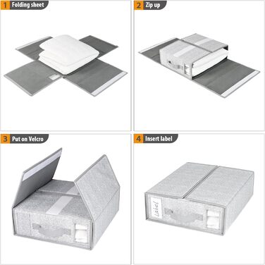 Організатор для зберігання постільної білизни Syeeiex 3 шт. и, складна сумка для зберігання постільної білизни, органайзер для пос