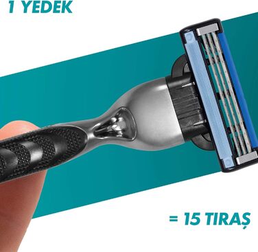 Леза для бритви Gillette Mach3, 8 змінних лез для вологих бритв чоловіків з 3-кратним лезом без розчарувань Одинарна упаковка