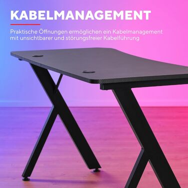 Ігровий стіл Dynamus, 120 x 60 см, метал / дерево, чорний