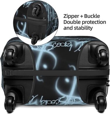 Чохол для валізи Mathe-Formula, міцний захист, підходить для багажу розміром 45,7 - 81,3 см, розмір XL, чорний, екстравеликий