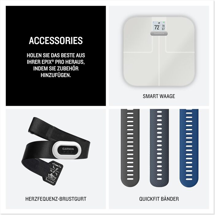 Розумний годинник для різних видів спорту з блискучим 1,4-дюймовим AMOLED-дисплеєм та сенсорним керуванням за допомогою кнопок. Топографічні карти, 60 спортивних програм, Garmin Music, Garmin Pay, до 31 дня роботи від акумулятора., 51mm GPS-