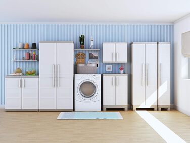 Висока пластикова шафа Keter Excellence, ШхГхВ 65x45x182 см, бежевий/сіро-коричневий, вкл. 4 полиці з регульованою висотою