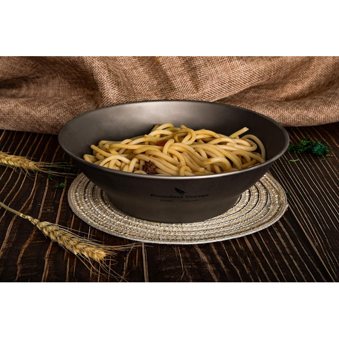 Мл Титанові миски Тарілка Ультралегка одностінна чаша Тарілка Відкритий кемпінговий посуд Кухонне приладдя з сумкою для перенесенн