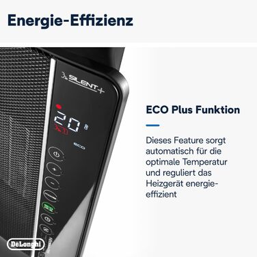 Обігрівач De&39Longhi DCH7993ER.BC, 1 літр, чорний, 25x18x37, одинарний