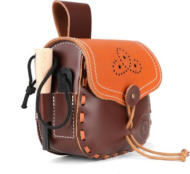 Багатофункціональний шкіряний поясний мішок EDC Організатор сумка пожежний стартер тримач для виживання на відкритому повітрі кемп