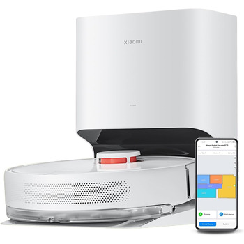 Робот-пилосос з автоматичною станцією всмоктування та функцією протирання, 4000 Па, час роботи до 180 хв, 2,5 л мішки для пилу, ро