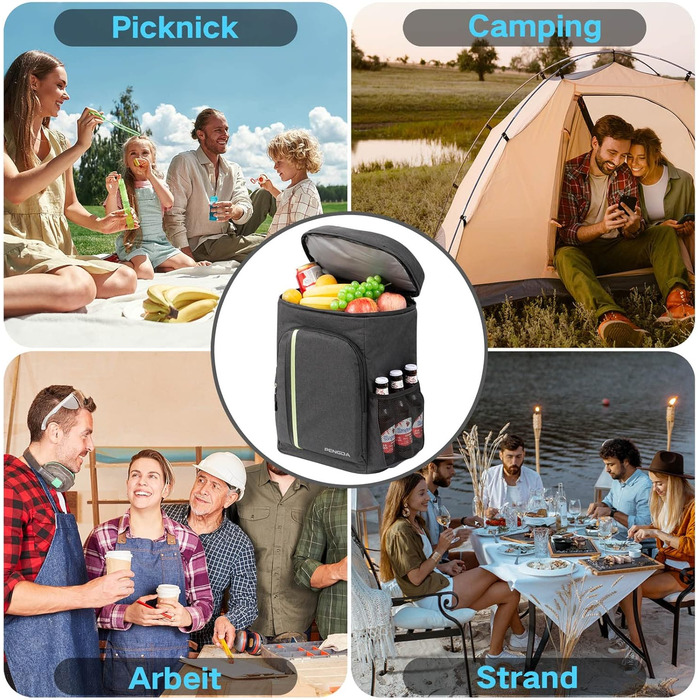 Великий рюкзак-холодильник PENGDA - 30-літровий ізольований рюкзак-холодильник, водонепроникна надлегка сумка для пікніка для чоловіків та жінок, сумка-холодильник для кемпінгу, барбекю, походів, пікніків, чорний