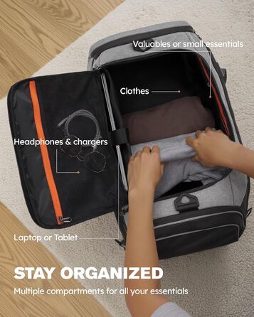 Великий спортивний рюкзак Tolaccea 47L з відділенням для взуття, відділенням для вологи, щотижневою дорожньою сумкою, спортивною сумкою, сумкою для фітнесу та тренувань для чоловіків та жінок, для тренажерного залу, подорожей, плавання, сауни, футболу (сі