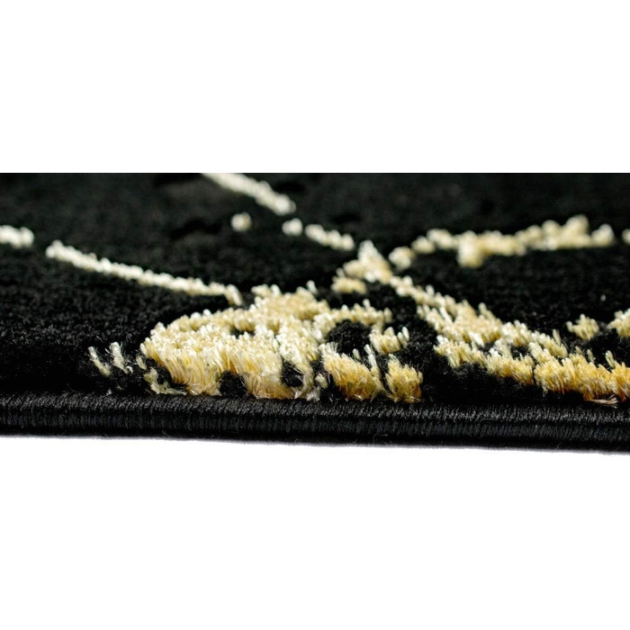 Килим для вітальні дизайнерський килим мармуровий вигляд чорне золото розмір 200 х 290 см 200 х 290 см чорне золото