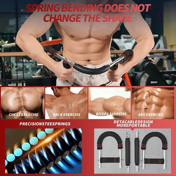 Подібний твістер для рук, 30-50 кг, регульований тренажер для грудей та передпліччя, силовий твістер, тренажер для тренування м&39язів грудей, фітнес-обладнання для чоловіків та жінок, синій