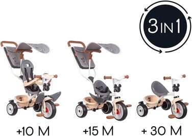 Міккі Маус триколісний велосипед Baby Balade Plus L - 3-ступінчастий баггі для немовлят і дітей від 10, 15 і 30 місяців - дитячий