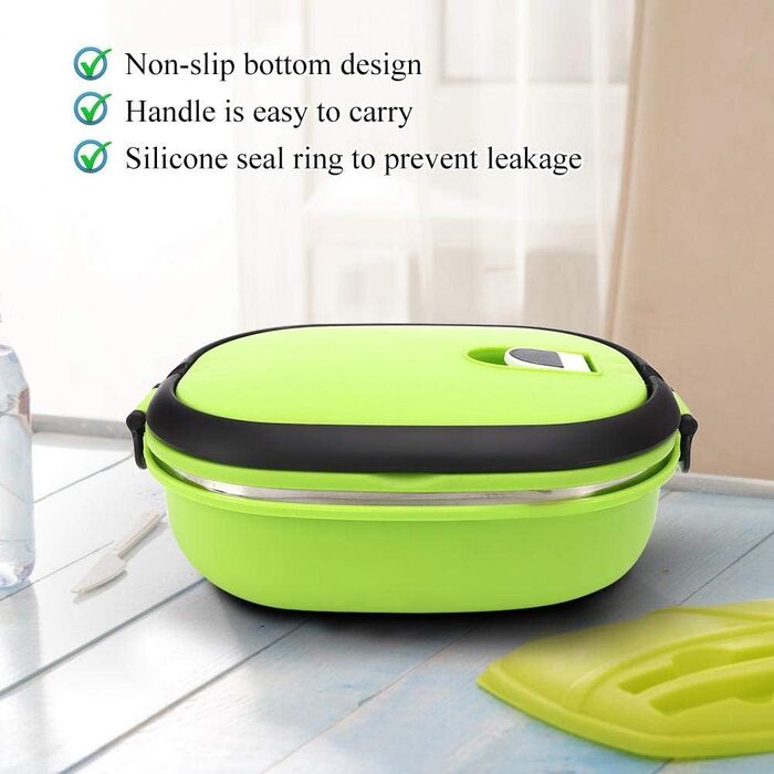 Термоланчбокс з нержавіючої сталі для пікніків (один рівень)