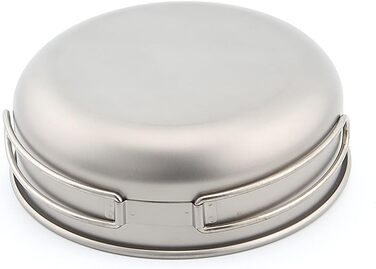 Титанова миска Keith, 300 мл 600 мл, Надлегка, Посуд для кемпінгу, Миски для пікніка, Портативна складна ручка (Ti5326-600 мл) Ti5326, 600 мл