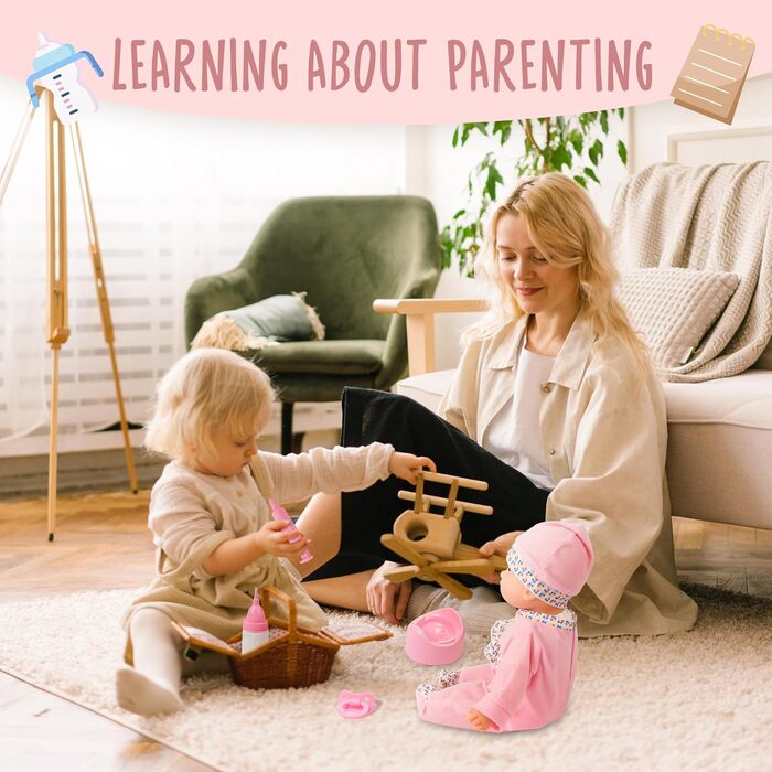 Лялька Toy Choi&39s Baby Doll - розмовляючі ляльки 40 см для дівчаток від 2 років зі звуками та веселими аксесуарами для годування