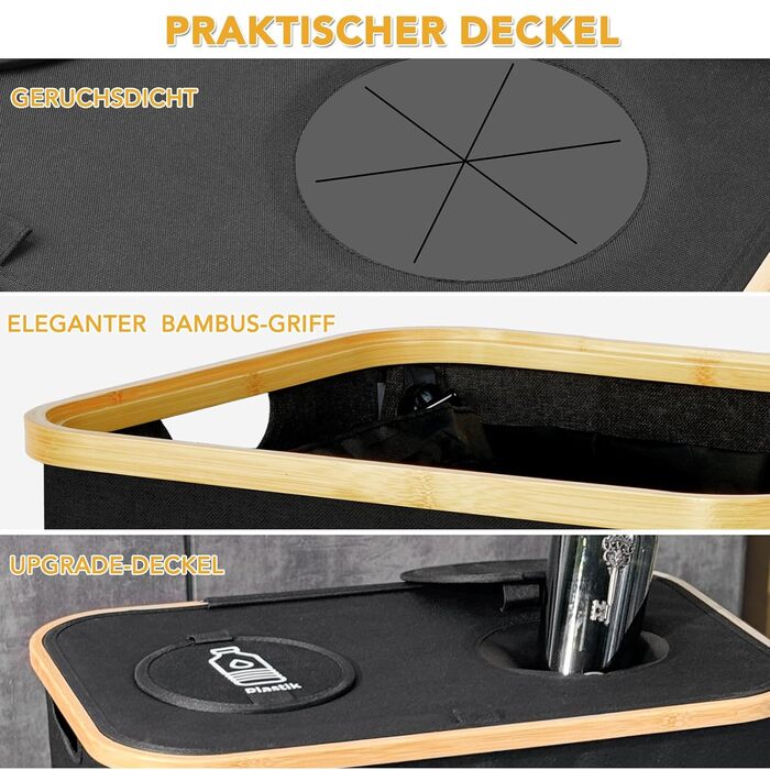 Контейнер для депозитних пляшок 2 відділення, депозитний контейнер 140 л, контейнер для порожніх пляшок і скла з отвором вкл. 2 мі