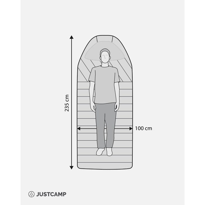 Спальний мішок Justcamp Melvin XXL 4 для дорослих, кемпінговий спальний мішок 3 сезони, м&39ятний