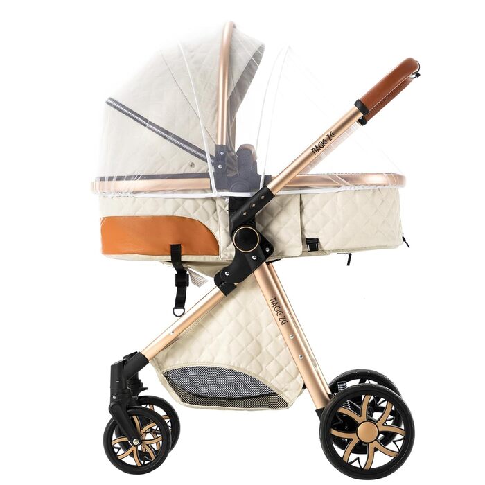 Коляска Prokoke 3 в 1, коляска з реверсивним двостороннім рухом, рама коляски з алюмінієвого сплаву, комбінована коляска 3 в 1 скл