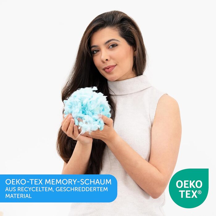 Подушка з піни з ефектом пам&39яті, ергономічна та охолоджувальна, регульований наповнювач для ідеальної підтримки шиї, ортопедична подушка для шиї для сну на боці, спині та животі, дихаюча та придатна для прання