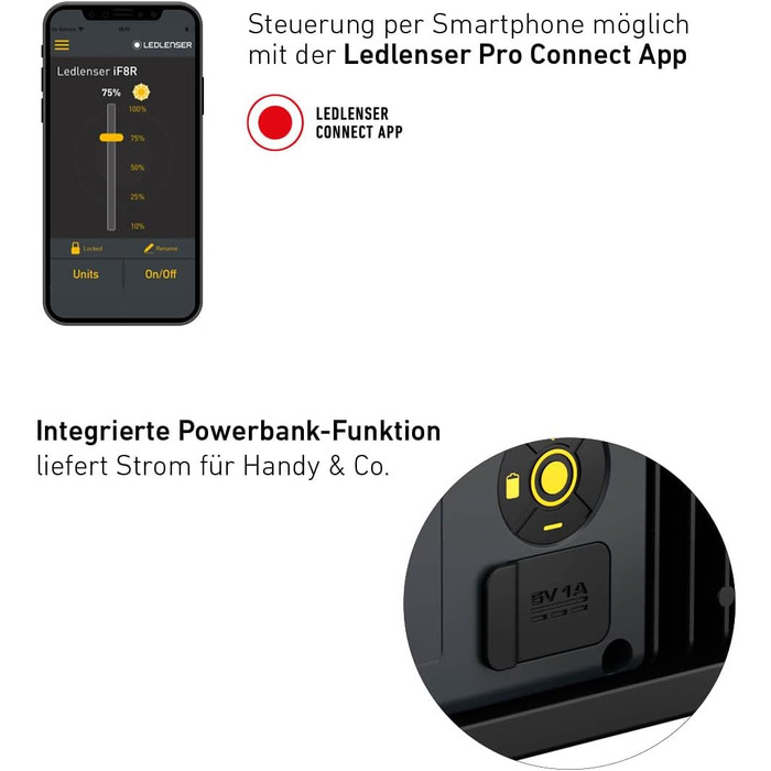 Музичний світлодіодний прожектор з Bluetooth чорний Ledlenser