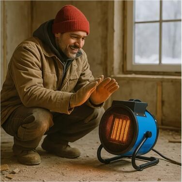 Тепловентилятор ALLEGRA PTC 3000 Вт Електричний вентилятор 230 В для дому та офісу Безпечний керамічний PTC обігрівач з термостатом та захистом від перегріву Портативний додатковий обігрівач