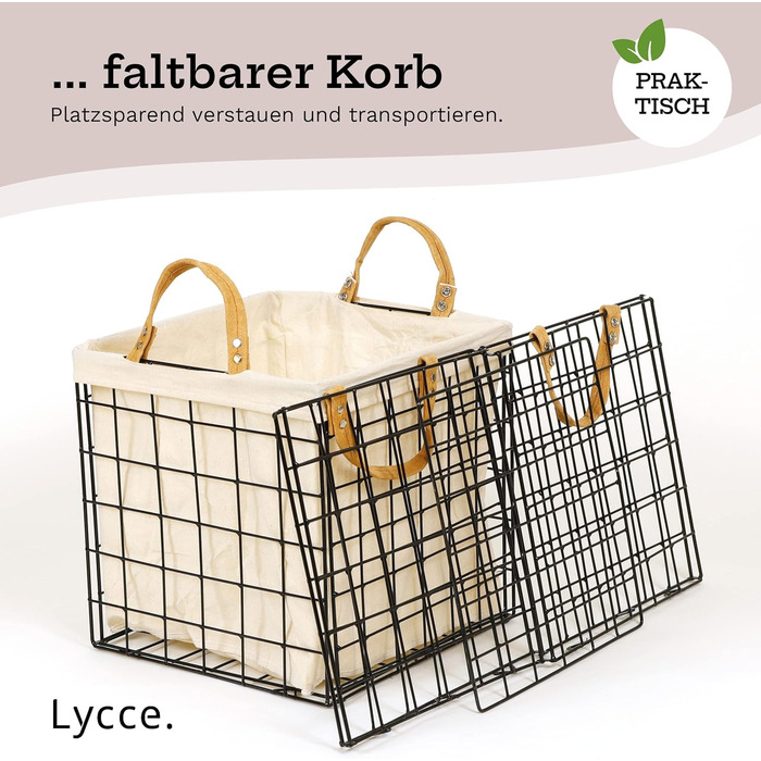 Кошик для зберігання Lycce Kallax Insert підходить для полиць Ikea Kallax, промисловість металева чорна 33 x 33 x 33 см