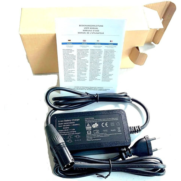 Зарядний пристрій Enerpower Li-Ion 29.4V 2A CCCV для акумуляторів Pedeec 24V з XLR-3 (CB, GS)