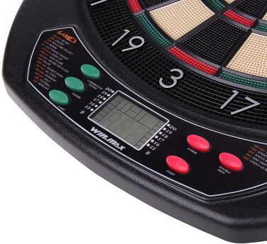 ВИГРАТИ. MAX Electronic Dartboard Професійний набір з 65 варіантів для 1-8 гравців з 12 дротиками 12 професійних польотів 100 наконечників стріл Аксесуари Класичний дизайн