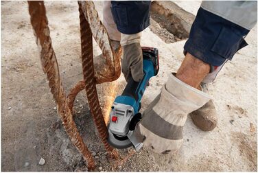 Акумуляторна кутова шліфувальна машина GWS 18-125 V-LI (частота обертання на холостому ходу 10 000 хв-1, діаметр диска 125 мм, без