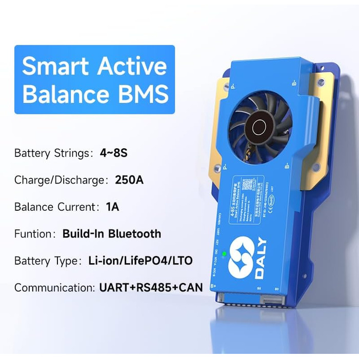 Інтегрований Bluetooth з RS485 CAN PCB Плата захисту акумулятора для літій-іонного акумулятора LiFePO4-LTO 250A 4S-8S BT, 250A 12V-24V 4S-8S