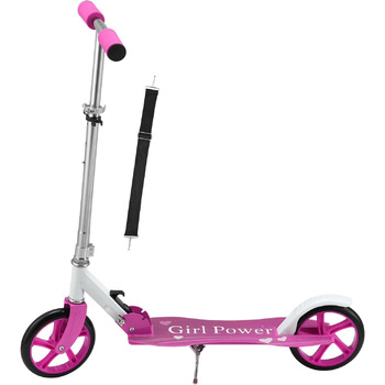 Самокат з великими колесами та ременем для перенесення - для дітей від 3 років - 4 дизайни 88 x 27 x 106 см рожевий