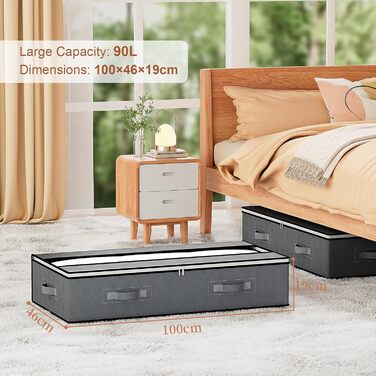 Підкроватний ящик для зберігання речей 3 комплекти Підкроватний ящик для зберігання речей Сумка для зберігання речей Підкроватний