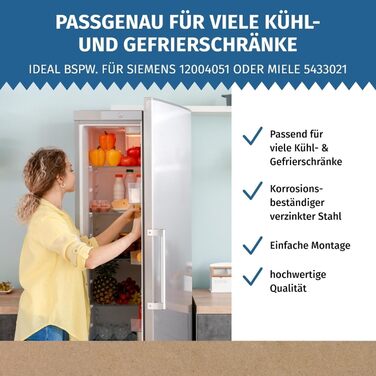 Комплект петель для холодильника/морозильника LUTH Premium Profi (верхні та нижні), сумісний з Bosch Siemens 12004051, 3704, 5.0/3306, 5.0/3307 та Indesit C00032093
