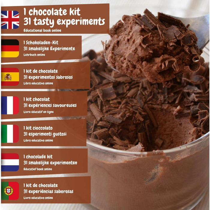 Шоколадна лабораторія Science4you - Гра для дітей віком від 8 років з набором для експериментів, 31 експеримент для дітей, які люблять шоколад, подарунки для хлопчиків та дівчаток від 8 років