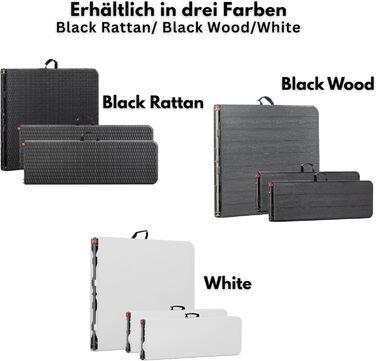 Набір для пивного саду DIVID, 3 предмети Стіл 2 лавки Для використання в приміщенні та на вулиці Складаний з ручками для перенесення ВxШxГ 73x180x75 см Садовий стіл (DIV-200/WOOD Set)