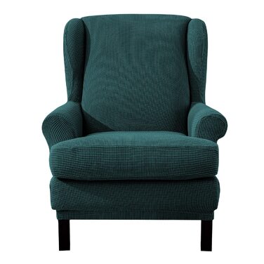 Чохол для крісла-крила EBETA, комплект із 2 предметів, жакардові чохли для крісел, еластичні чохли для підлокітників дивана, захисні чохли для крісел для читання та крісел-реклайнерів (оливково-зелений)