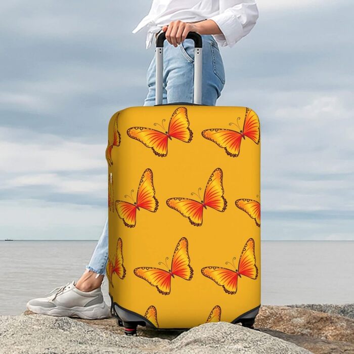 Чохол для валізи Чарівний метелик еластичний, що прається, захист для подорожей та роботи (для валіз розміром 45,7 - 81,3 см), чорний, середній розмір