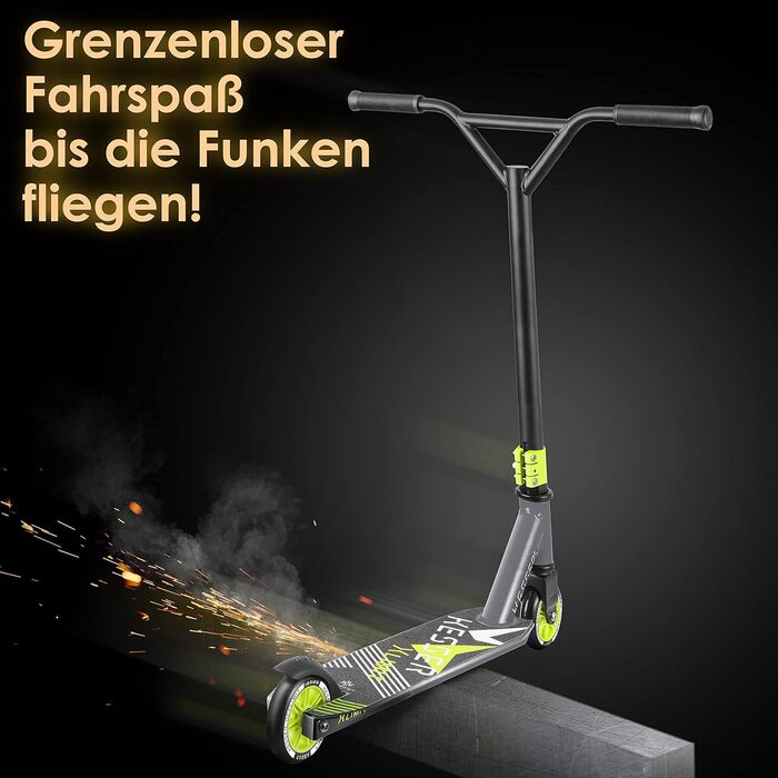 Керований на 360 Міцний веселий самокат трюковий самокат з кульковими підшипниками ABEC 9, 100 мм PU колесами, самокат-кік самокат